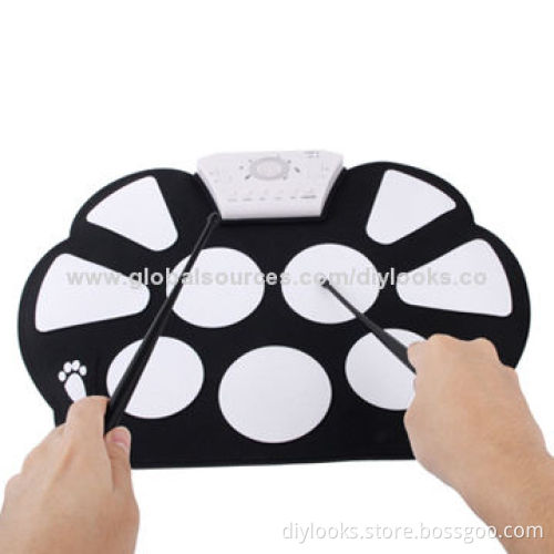 W758 USB 2.0 MIDI Soft Roll-up Drum Kit, 38.2 x 27.6cm MeasuresNew